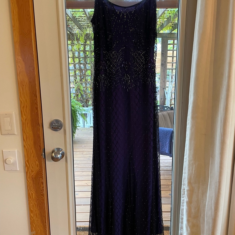 Sophisticated Beaded Purple Gown